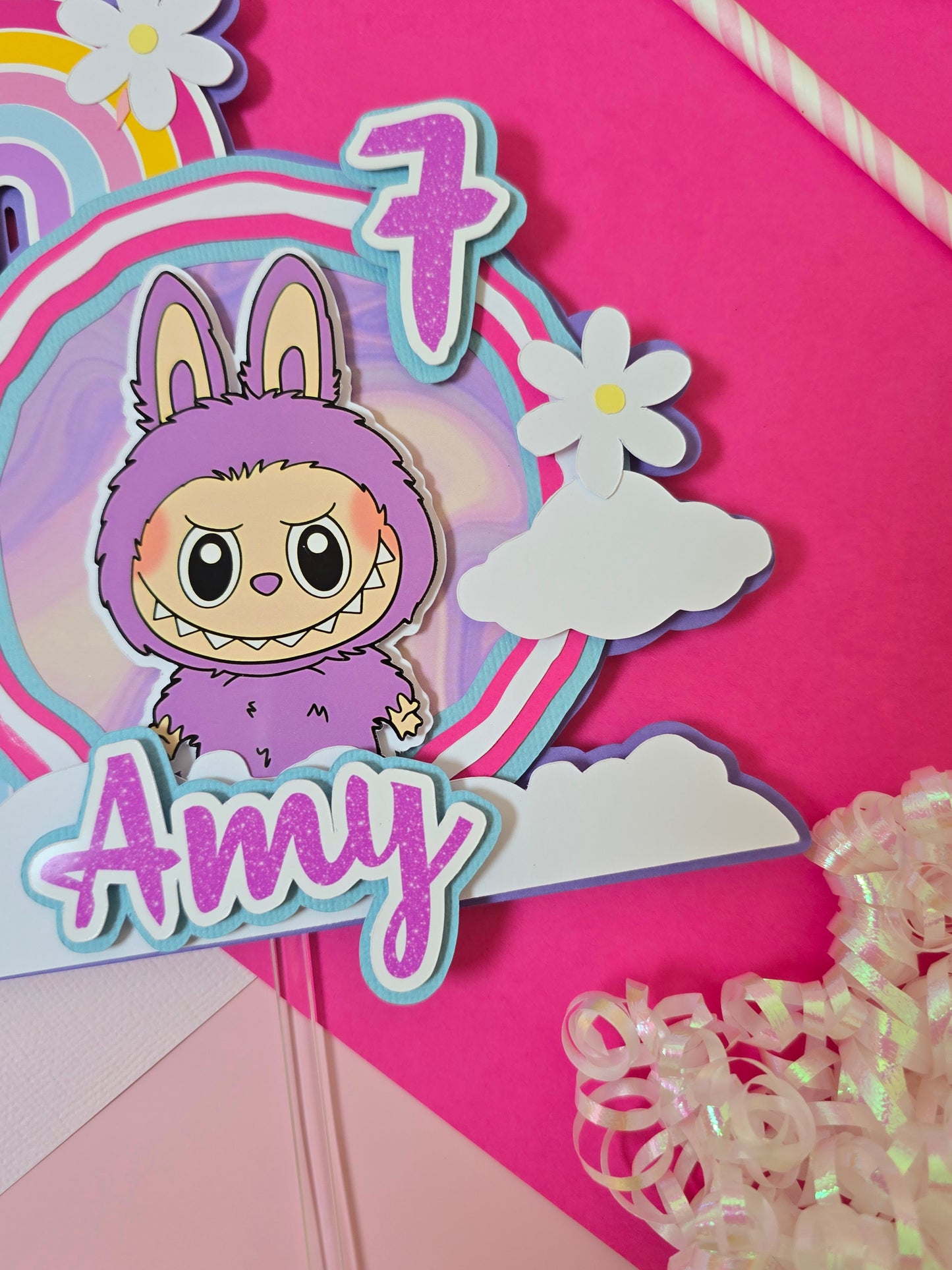 Labubu Cake topper, labubu theme party, Labubu party