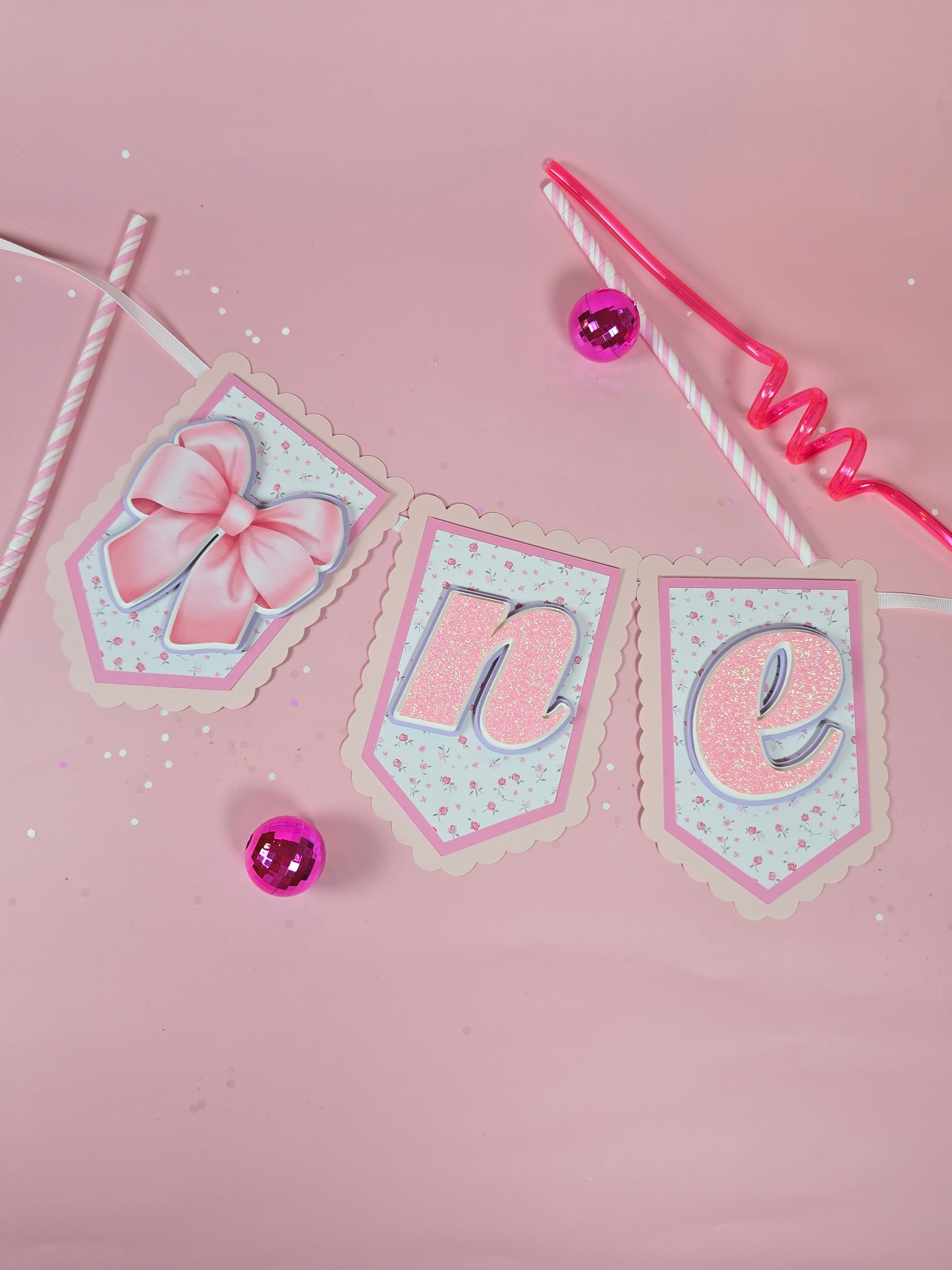 Coquette high chair banner, Love shack fancy banner, Is a fancy ONE banner