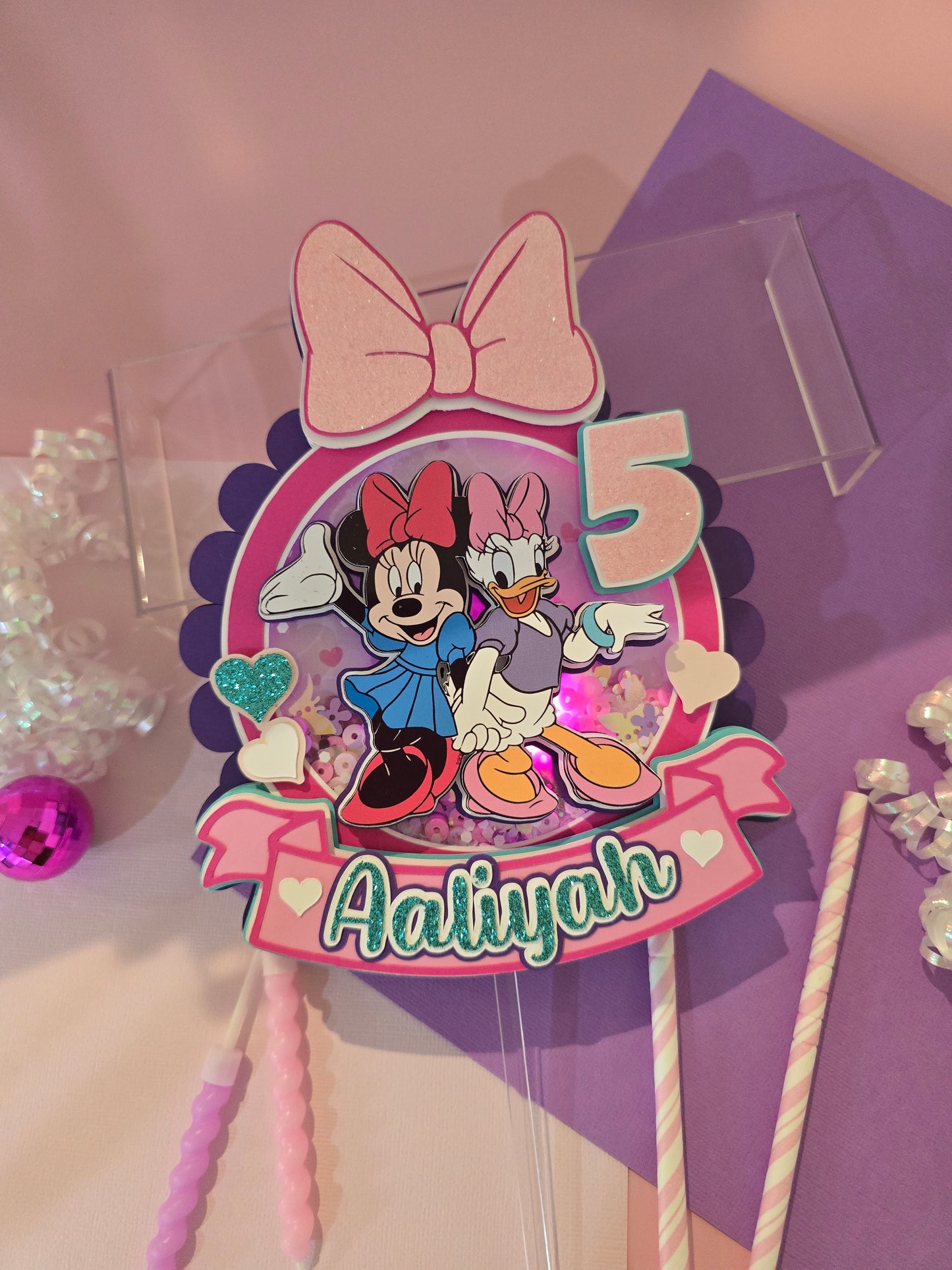 Minnie and Daisy Cake topper, Minnie Cake topper, Daisy cake topper, Minnie and Daisy birthday
