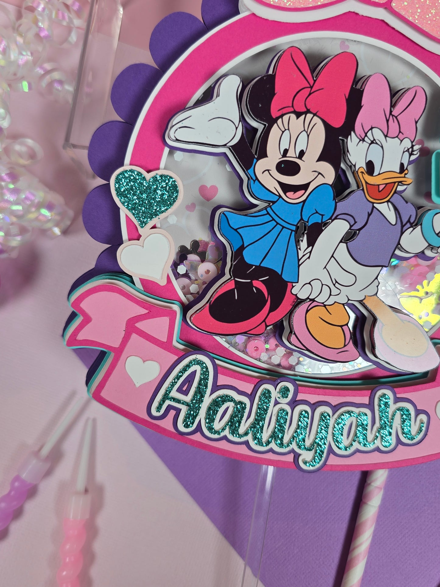 Minnie and Daisy Cake topper, Minnie Cake topper, Daisy cake topper, Minnie and Daisy birthday