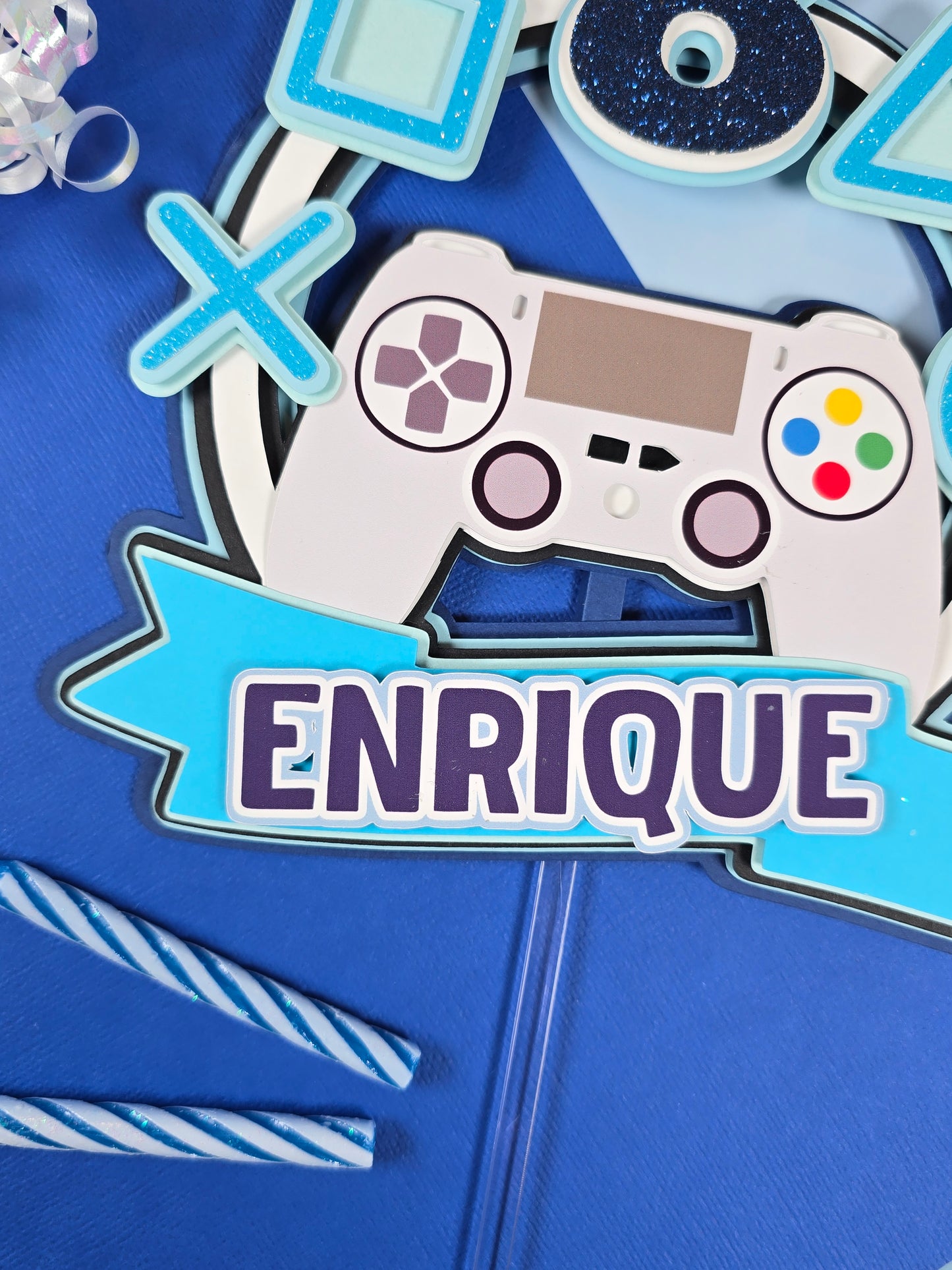 Gamer Cake topper Video games birthday Gamer party theme