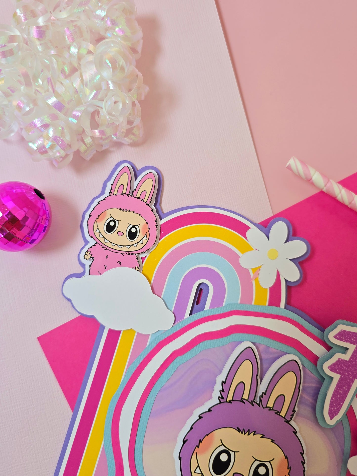 Labubu Cake topper, labubu theme party, Labubu party