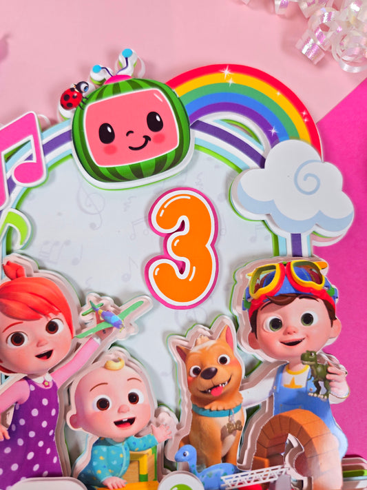 Cocomelon Cake topper, Cocomelon Cake topper, Cocomelon cake topper, Cocomelon birthday