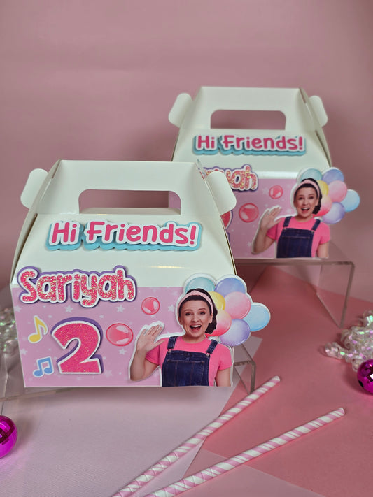 Ms Rachel Gable boxes, Ms Rachel party favors , Ms Rachel birthday