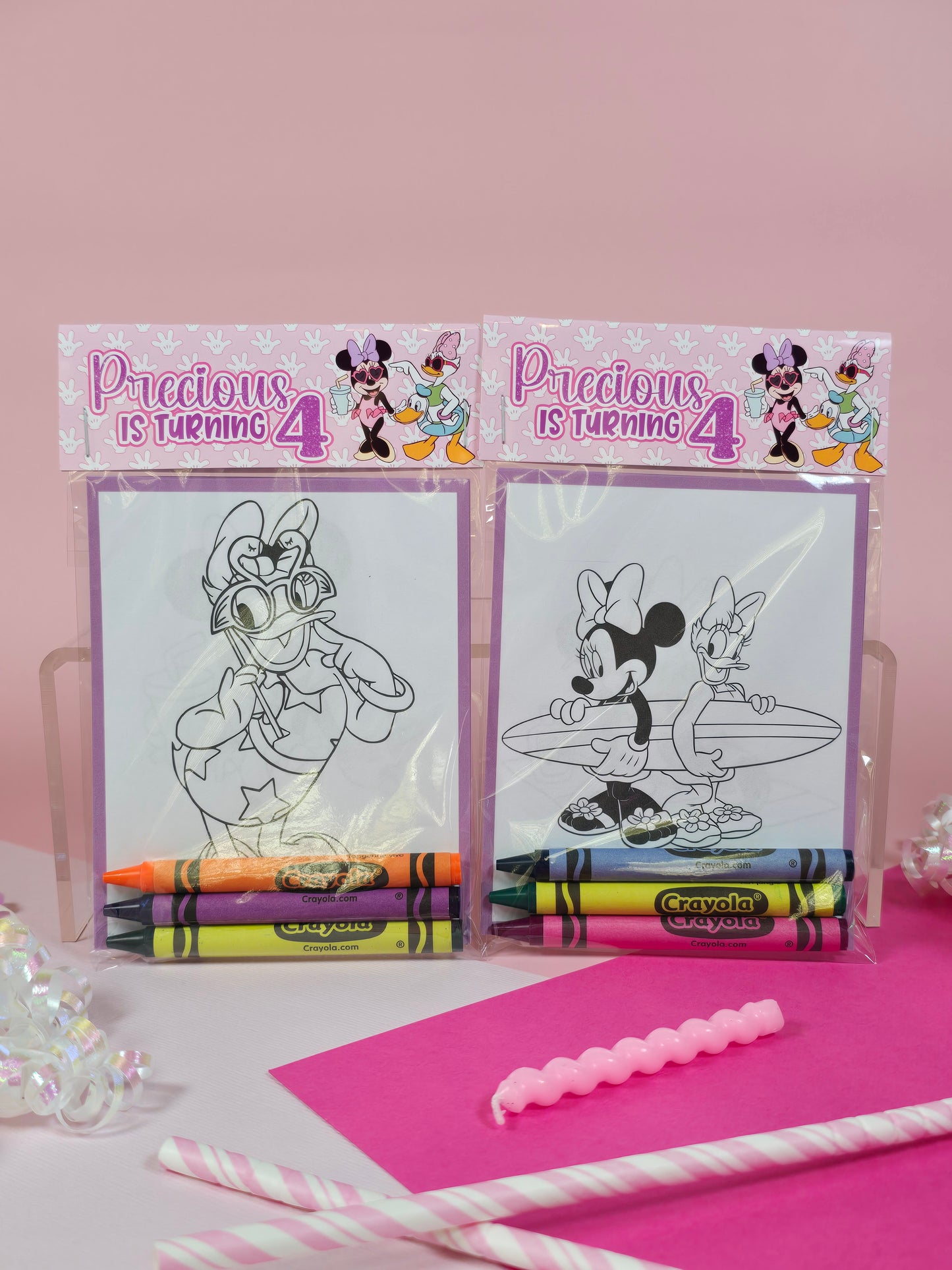 Minnie and Daisy Coloring books, Minnie and Daisy party favors, Minnie and Daisy birthday