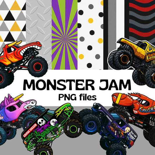Monster Jam Clipart + Digital Paper
