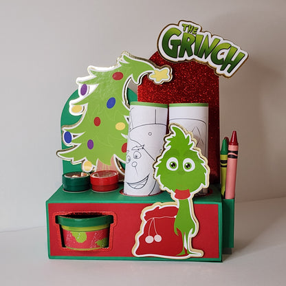Grinch Activity Box, Christmas activity box, Grinch party favor Christmas party favor