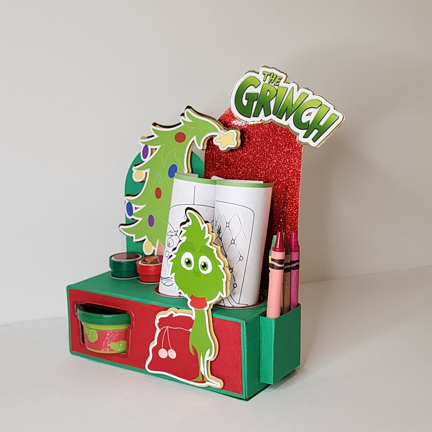 Grinch Activity Box, Christmas activity box, Grinch party favor Christmas party favor