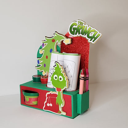 Grinch Activity Box, Christmas activity box, Grinch party favor Christmas party favor