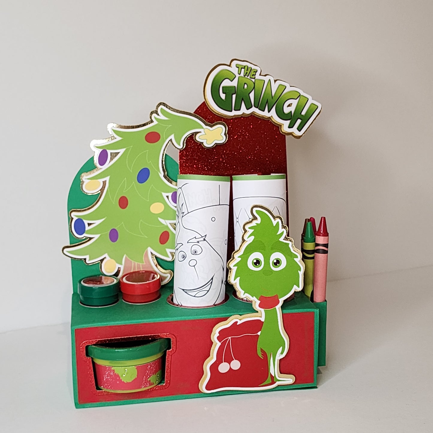 Grinch Activity Box, Christmas activity box, Grinch party favor Christmas party favor