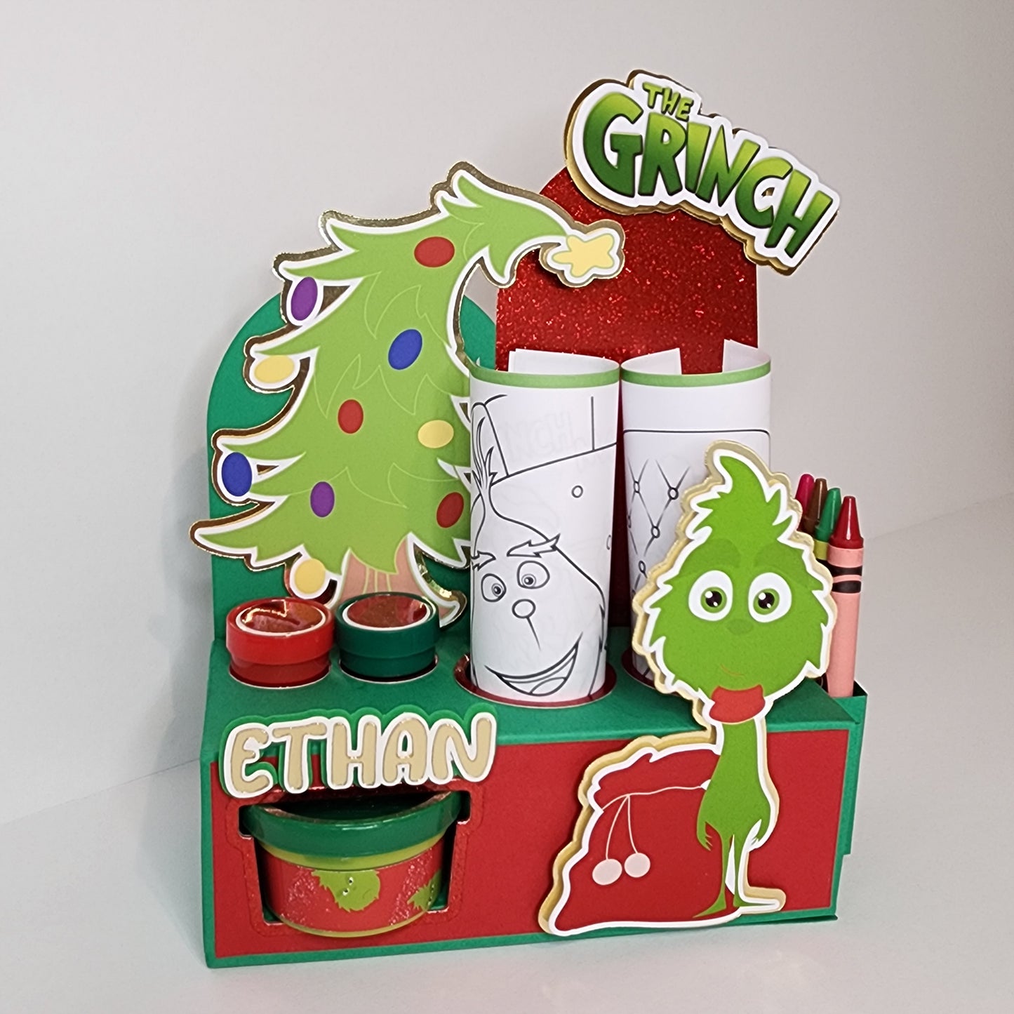 Grinch Activity Box, Christmas activity box, Grinch party favor Christmas party favor