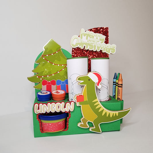 Christmas Activity Box, Christmas activity box, Dinosaur party favor Christmas party favor