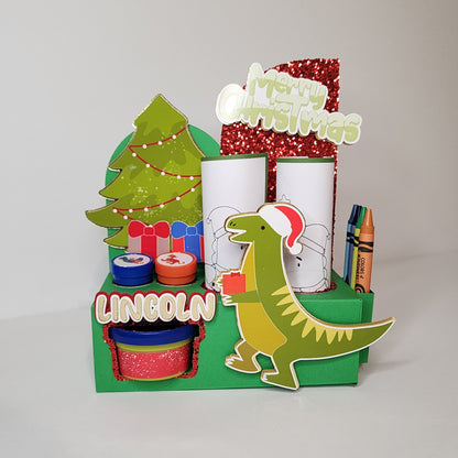 Christmas Activity Box, Christmas activity box, Dinosaur party favor Christmas party favor