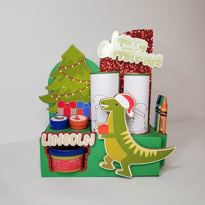 Christmas Activity Box, Christmas activity box, Dinosaur party favor Christmas party favor