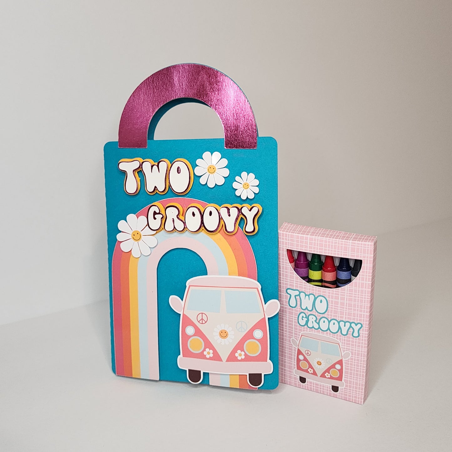 Two Groovy coloring suite case + stickers, Groovy party favors, Groovy coloring