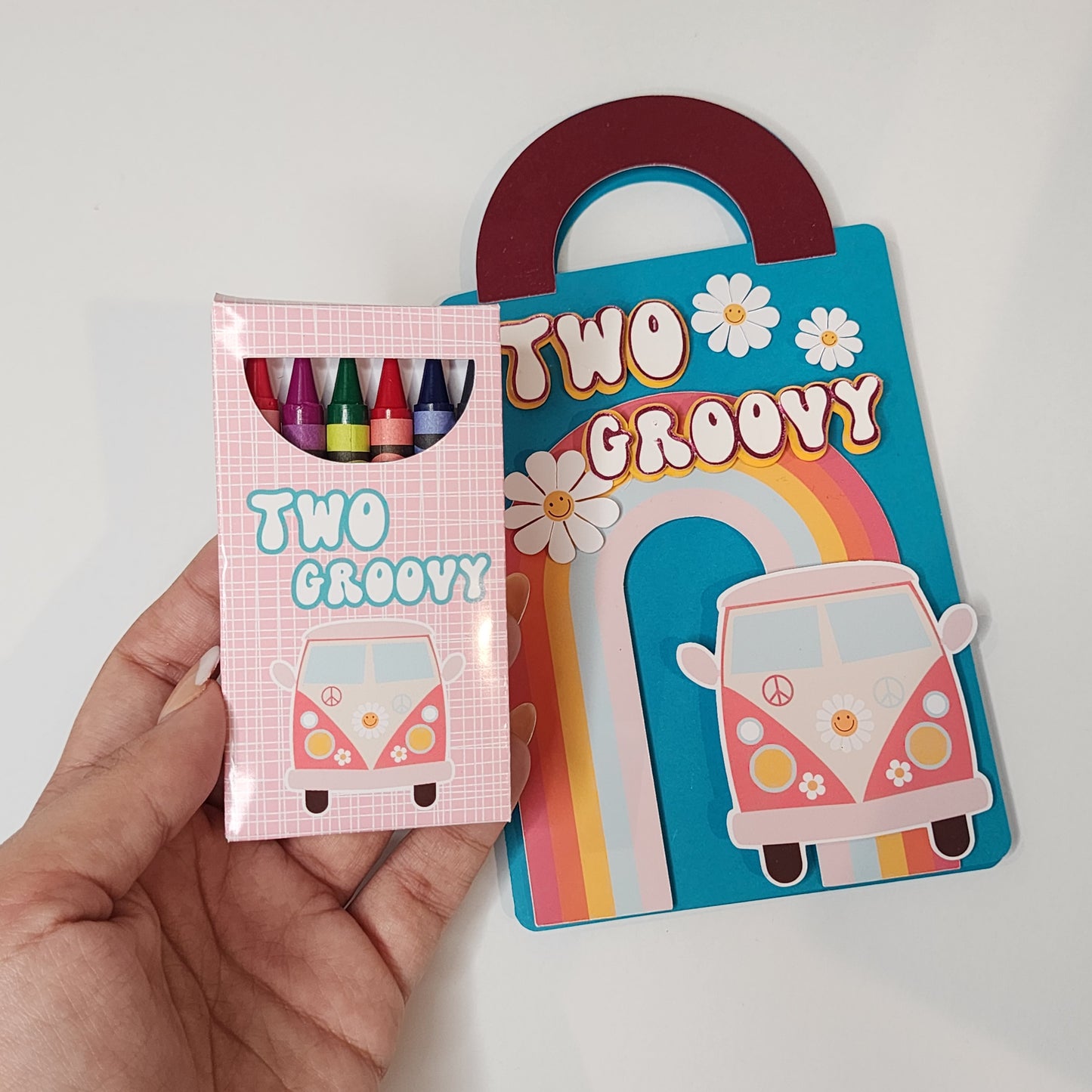 Two Groovy coloring suite case + stickers, Groovy party favors, Groovy coloring