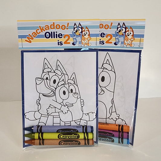 Bluey Coloring books, Bluey party favors, Bluey birthday