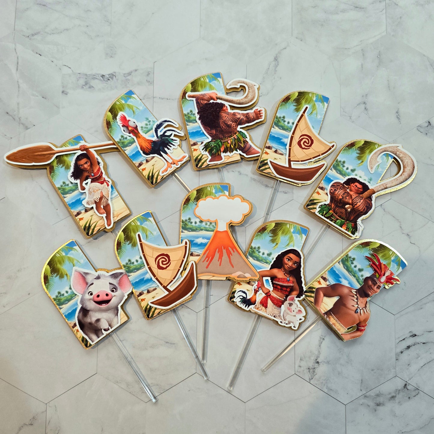 Vaiana Cupcake Topper, Vaiana cupcake decor, Vaiana Birthday
