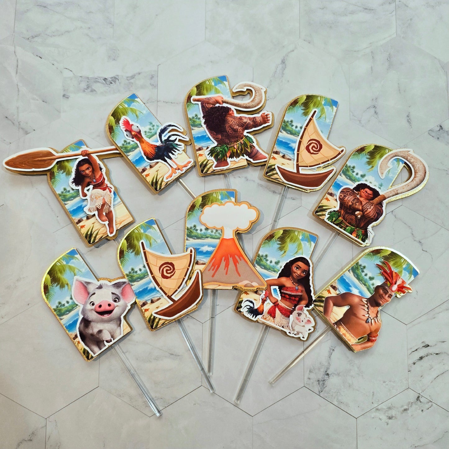 Vaiana Cupcake Topper, Vaiana cupcake decor, Vaiana Birthday