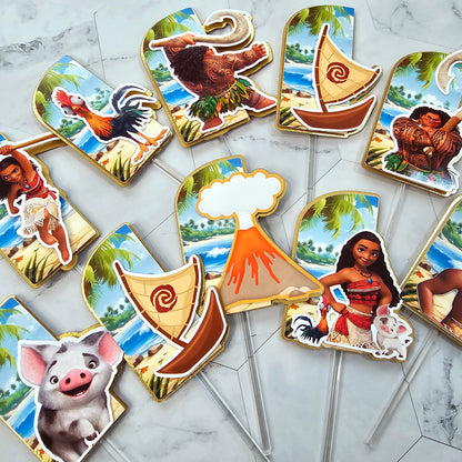 Vaiana Cupcake Topper, Vaiana cupcake decor, Vaiana Birthday