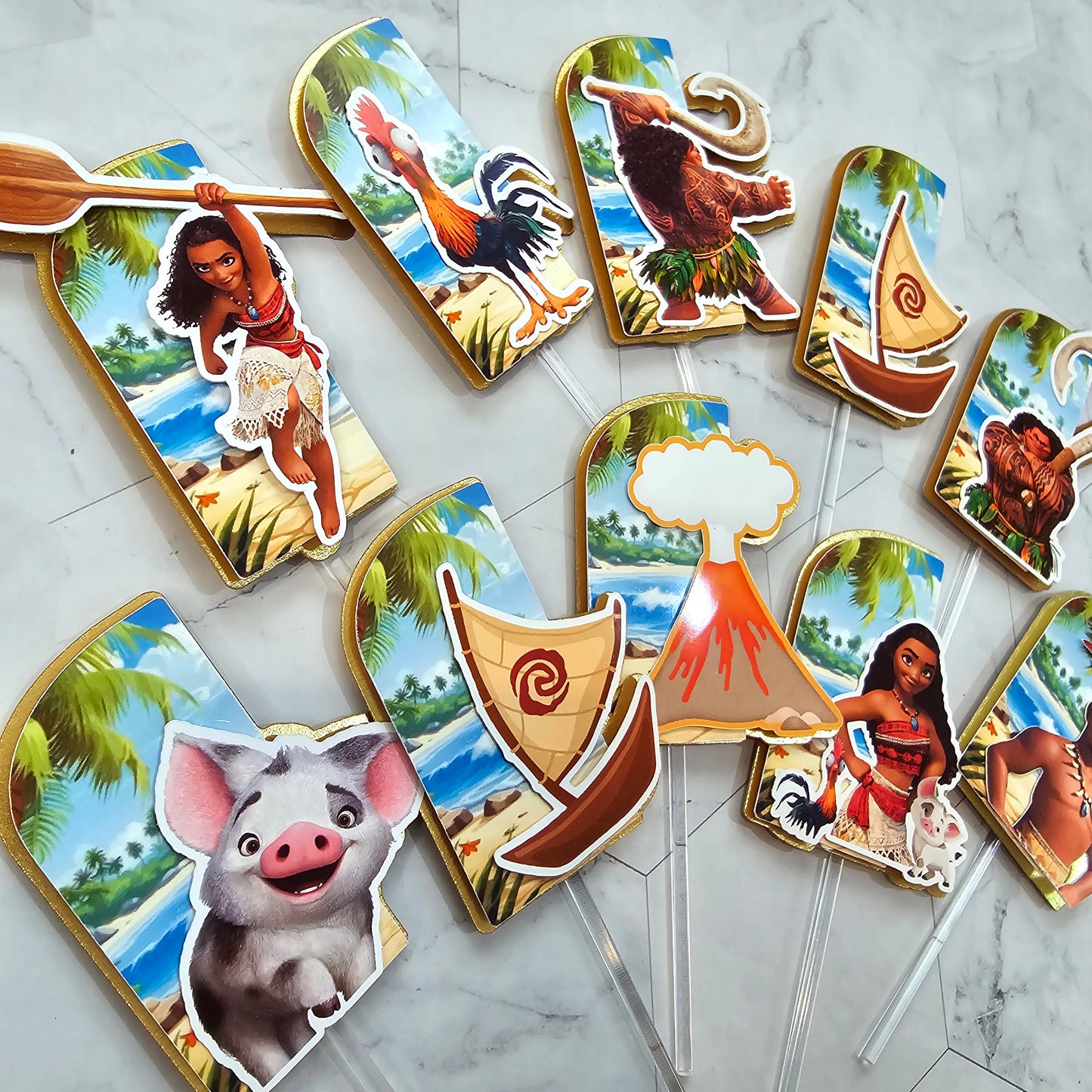 Vaiana Cupcake Topper, Vaiana cupcake decor, Vaiana Birthday