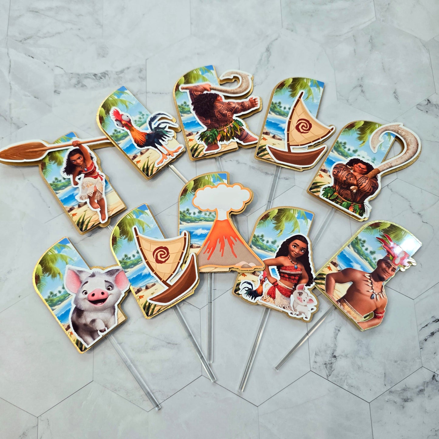 Vaiana Cupcake Topper, Vaiana cupcake decor, Vaiana Birthday