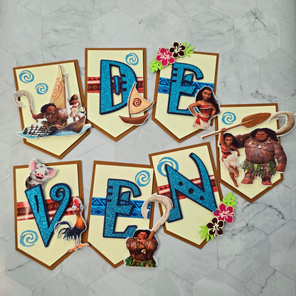 Vaiana banner, Vaiana theme banner,Vaiana party decoration, Vaiana banner