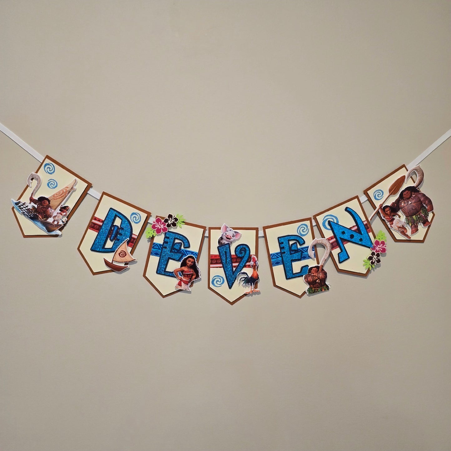 Vaiana banner, Vaiana theme banner,Vaiana party decoration, Vaiana banner