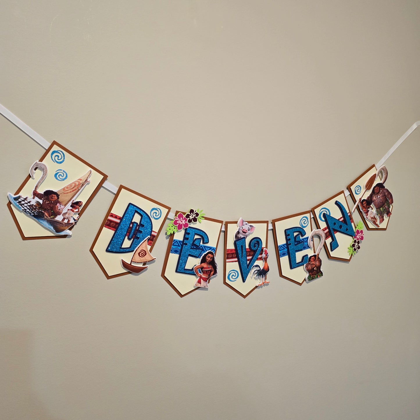 Vaiana banner, Vaiana theme banner,Vaiana party decoration, Vaiana banner