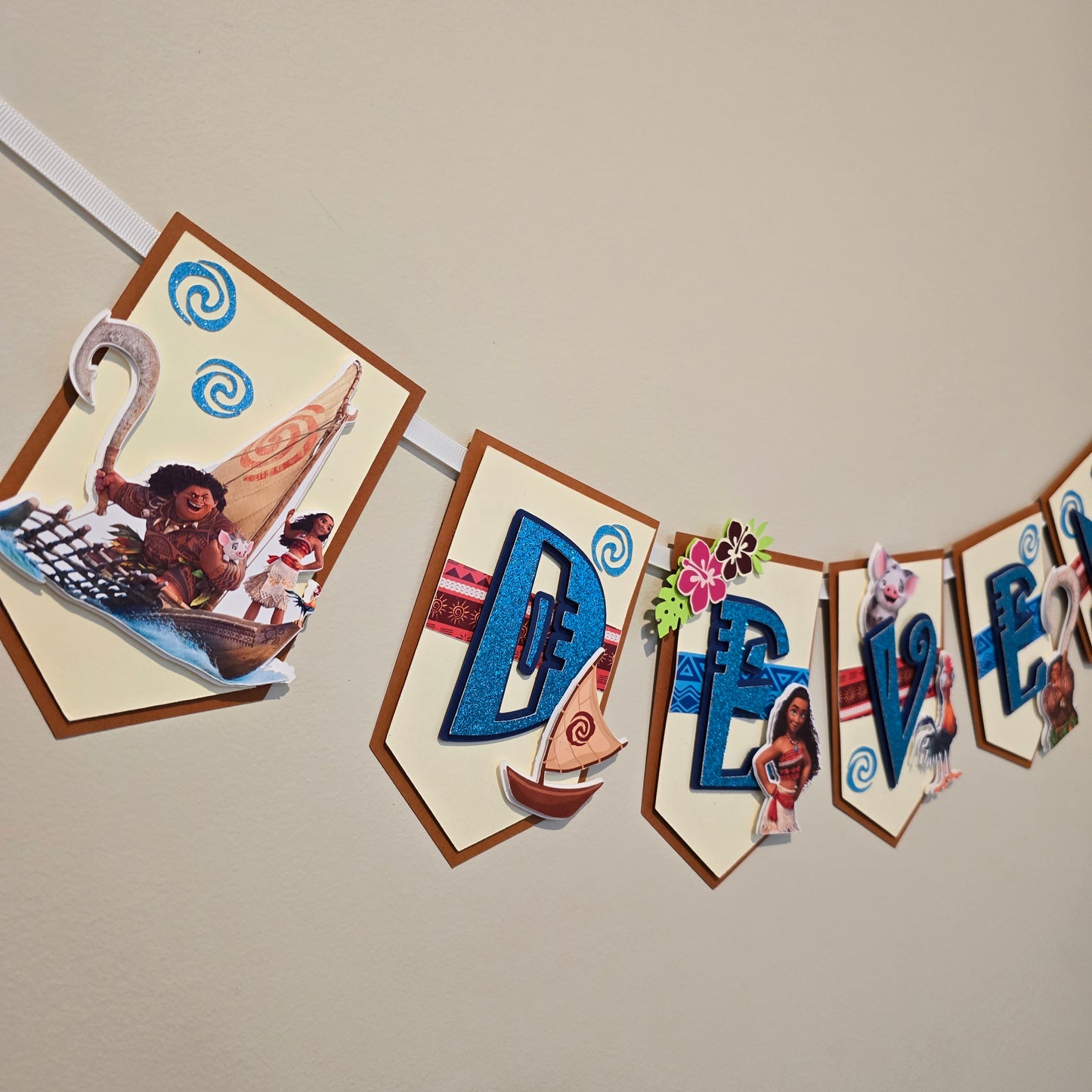 Vaiana banner, Vaiana theme banner,Vaiana party decoration, Vaiana banner