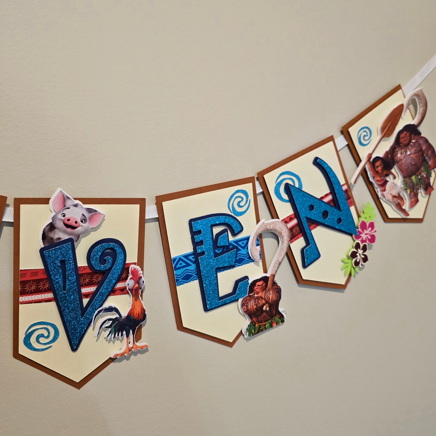Vaiana banner, Vaiana theme banner,Vaiana party decoration, Vaiana banner