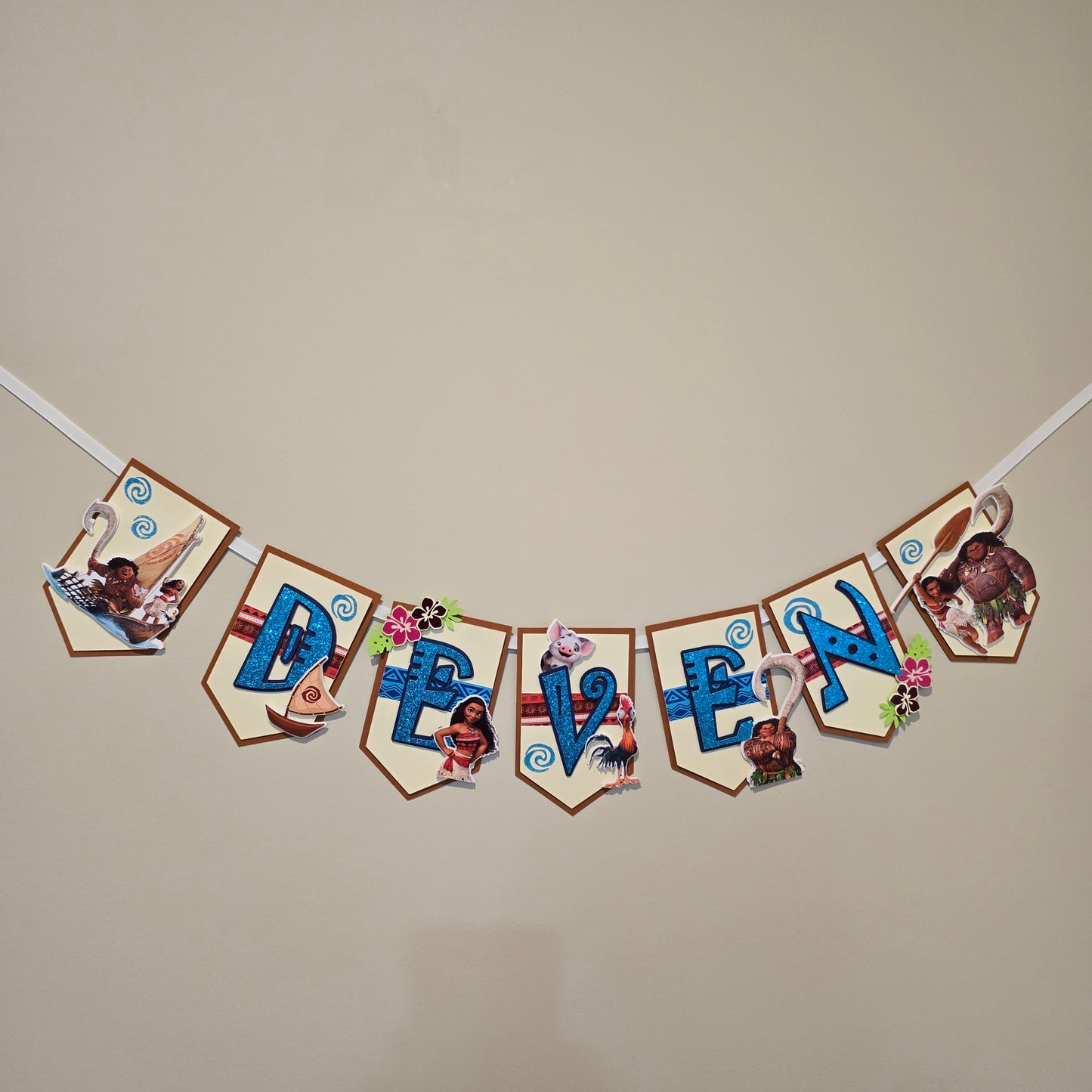 Vaiana banner, Vaiana theme banner,Vaiana party decoration, Vaiana banner