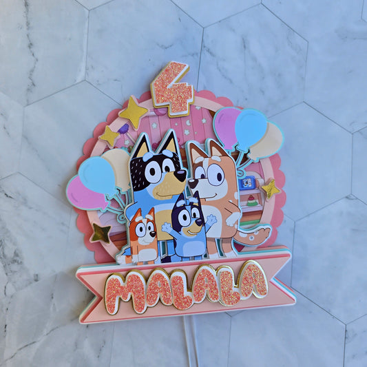 Bluey Cake topper, Bluey theme party, Bluey party