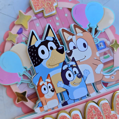 Bluey Cake topper, Bluey theme party, Bluey party