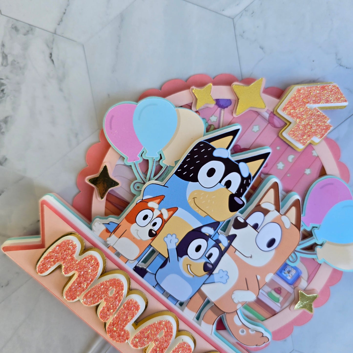Bluey Cake topper, Bluey theme party, Bluey party