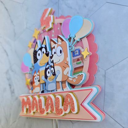 Bluey Cake topper, Bluey theme party, Bluey party