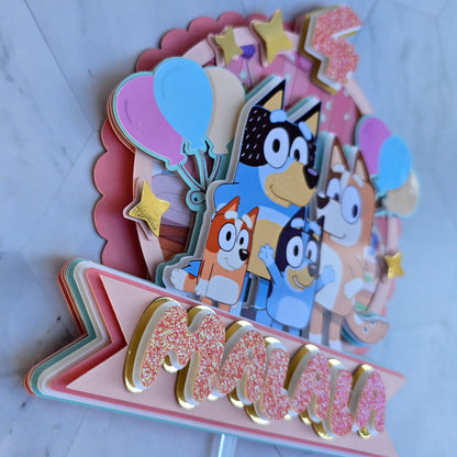 Bluey Cake topper, Bluey theme party, Bluey party