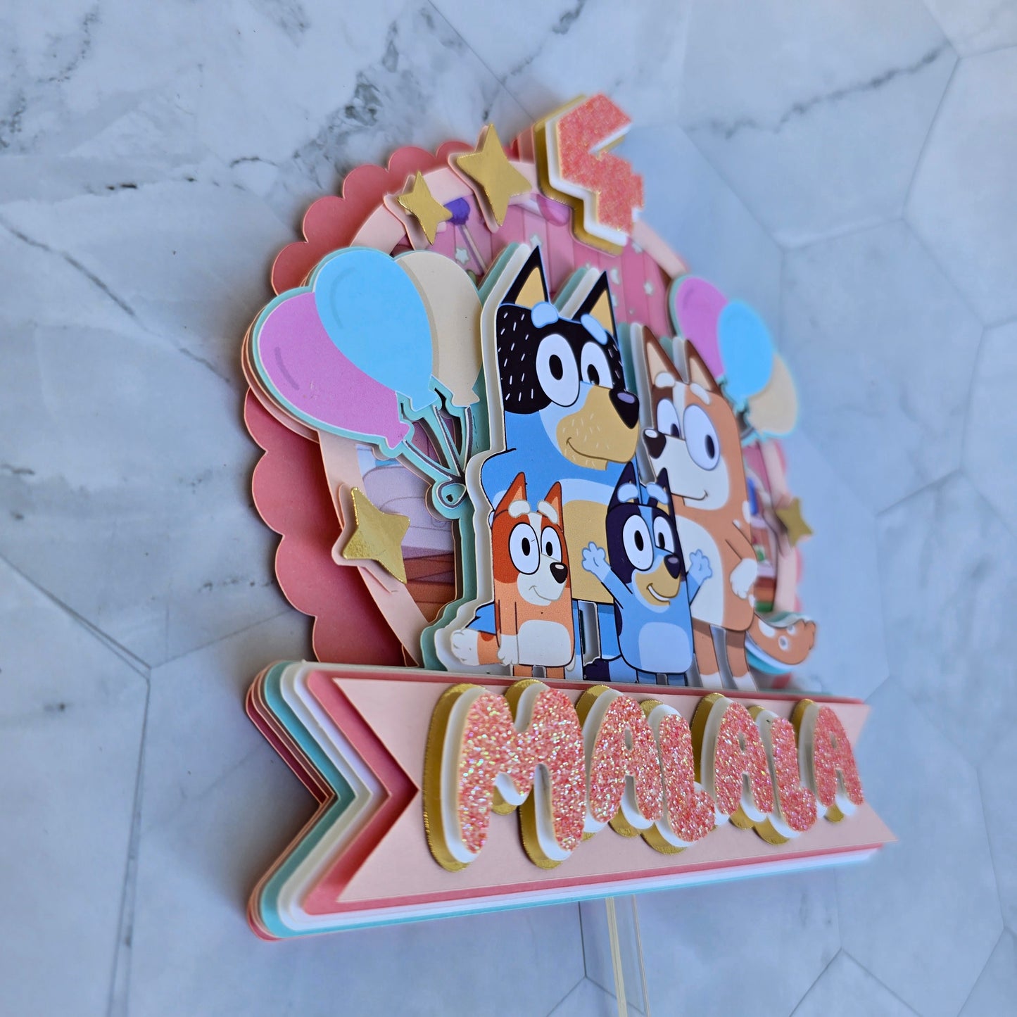 Bluey Cake topper, Bluey theme party, Bluey party