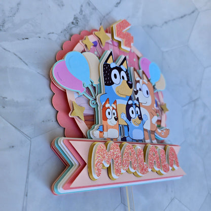Bluey Cake topper, Bluey theme party, Bluey party
