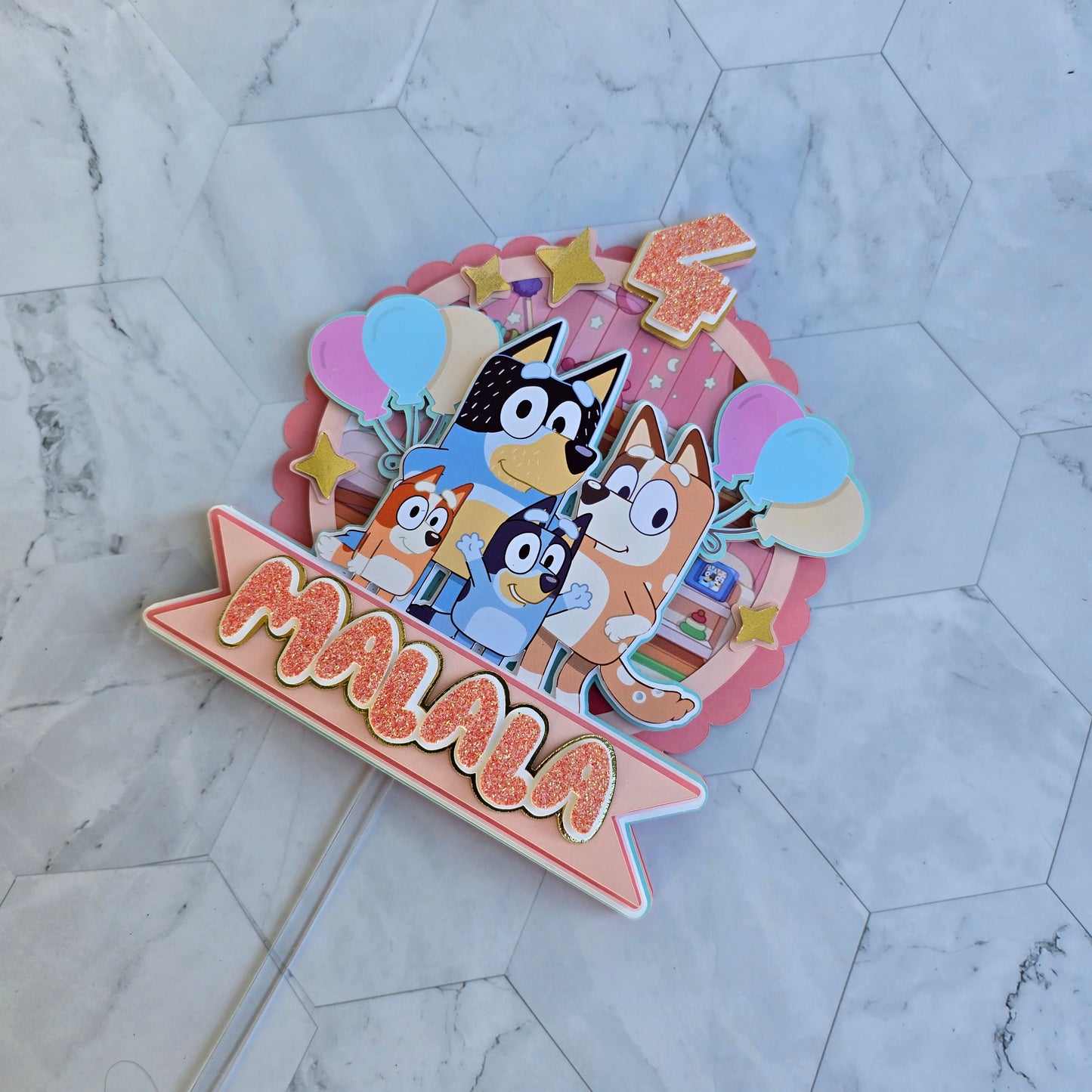 Bluey Cake topper, Bluey theme party, Bluey party