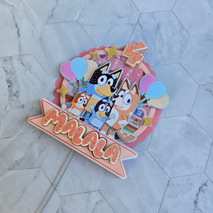 Bluey Cake topper, Bluey theme party, Bluey party