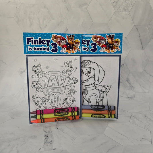Paw Patrol Coloring books, Paw Patrol party favors, Paw Patrol birthday