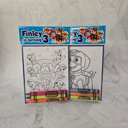 Paw Patrol Coloring books, Paw Patrol party favors, Paw Patrol birthday