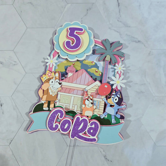 Bluey Cake topper, Bluey theme party, Bluey party theme