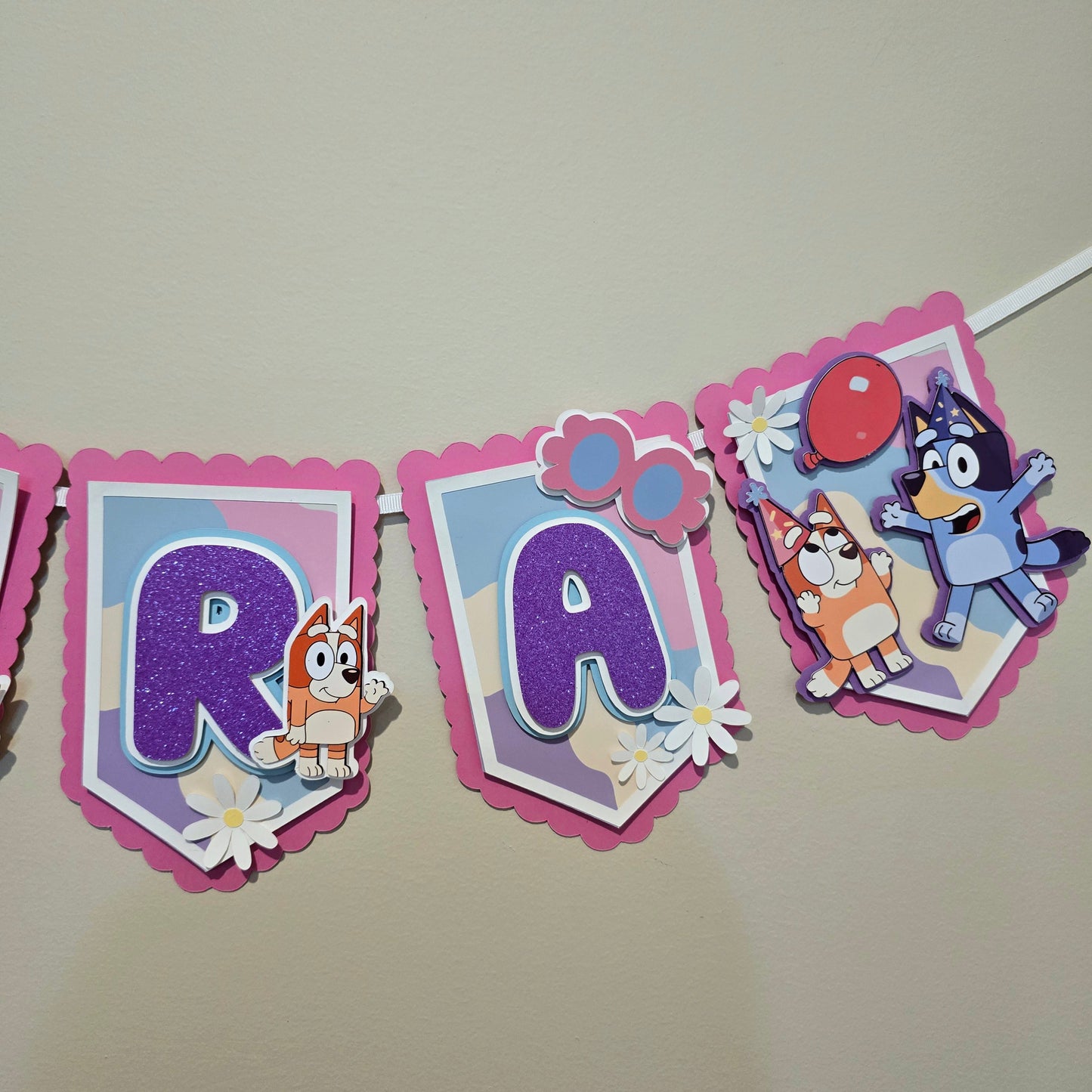 Bluey banner, Bluey theme banner, Bluey party decoration