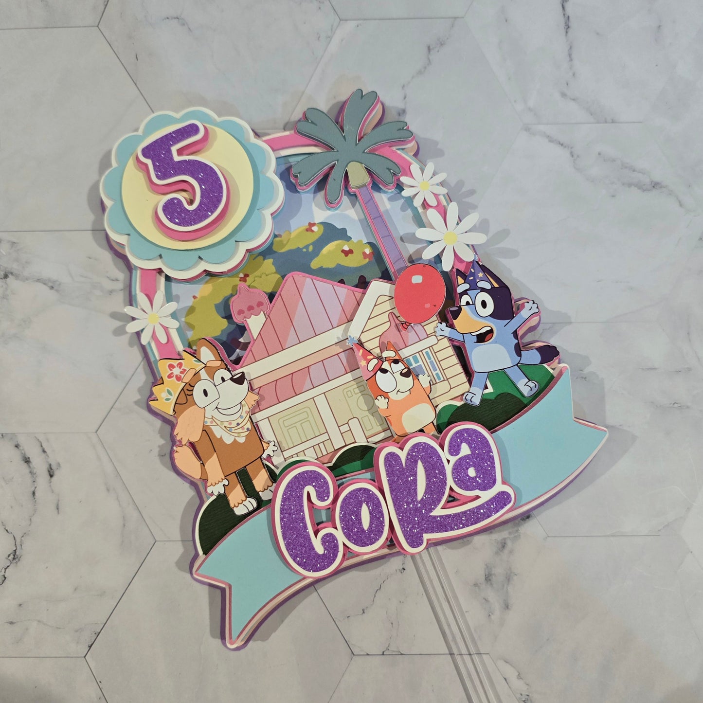 Bluey Cake topper, Bluey theme party, Bluey party theme