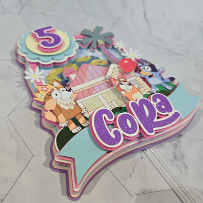 Bluey Cake topper, Bluey theme party, Bluey party theme