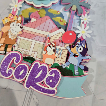 Bluey Cake topper, Bluey theme party, Bluey party theme