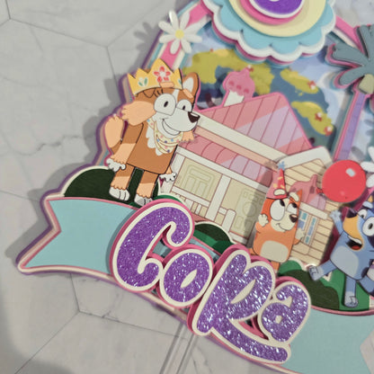 Bluey Cake topper, Bluey theme party, Bluey party theme