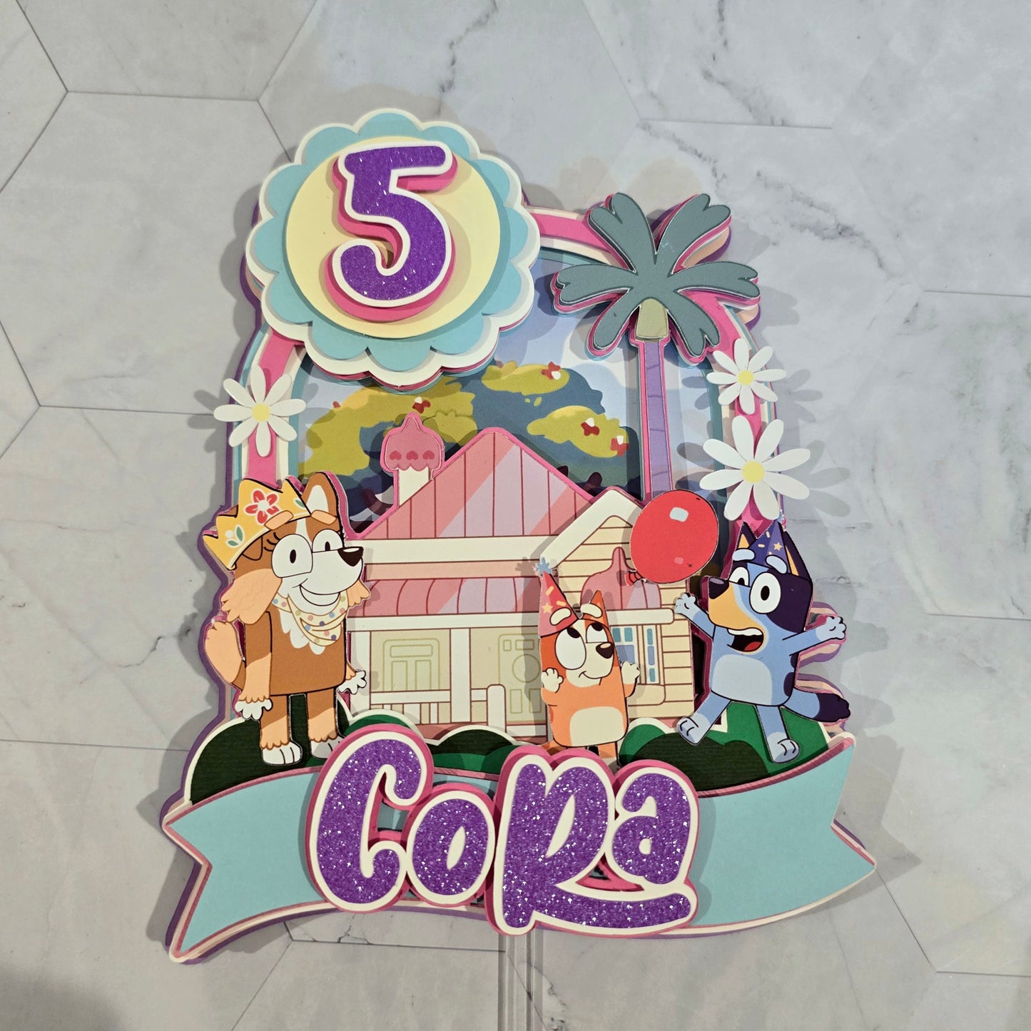 Bluey Cake topper, Bluey theme party, Bluey party theme